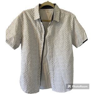 PD&C Button Down Short Sleeve Shirt, Palm Tree Print